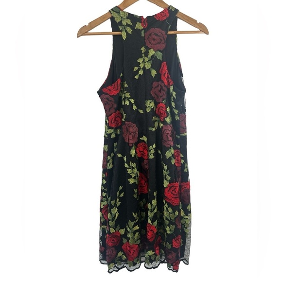Betsey Johnson Black and Red Floral Dress - Picture 7 of 14